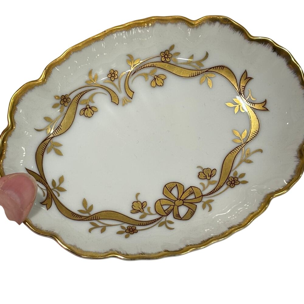 Vintage mid century Matson brand vanity set Old Hollywood Regency gold & white - Picture 14 of 16